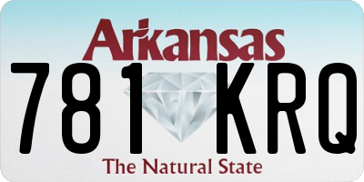 AR license plate 781KRQ