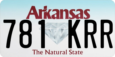 AR license plate 781KRR