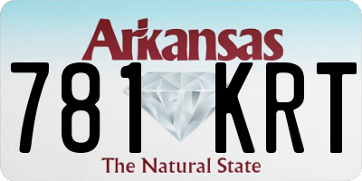 AR license plate 781KRT