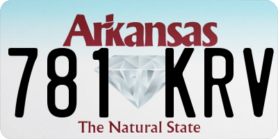 AR license plate 781KRV