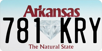 AR license plate 781KRY