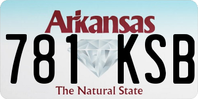 AR license plate 781KSB
