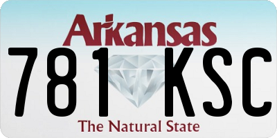 AR license plate 781KSC