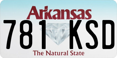 AR license plate 781KSD