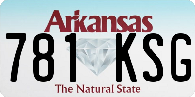 AR license plate 781KSG