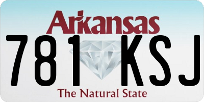 AR license plate 781KSJ