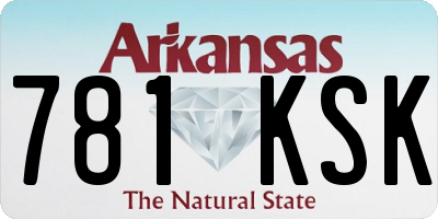 AR license plate 781KSK
