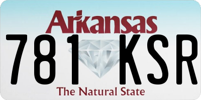 AR license plate 781KSR