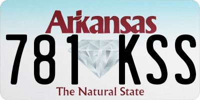 AR license plate 781KSS