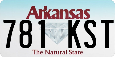 AR license plate 781KST