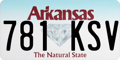 AR license plate 781KSV
