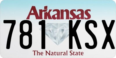 AR license plate 781KSX