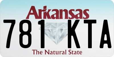 AR license plate 781KTA