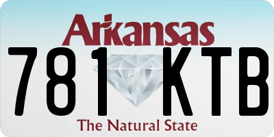 AR license plate 781KTB
