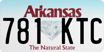 AR license plate 781KTC