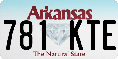AR license plate 781KTE