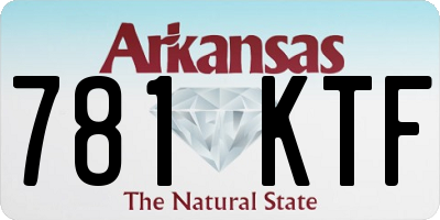 AR license plate 781KTF