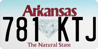 AR license plate 781KTJ