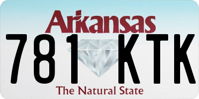 AR license plate 781KTK