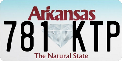 AR license plate 781KTP