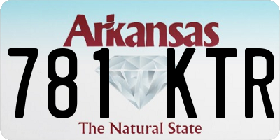AR license plate 781KTR