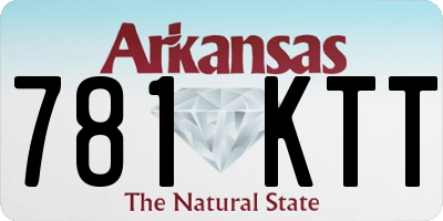 AR license plate 781KTT
