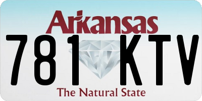 AR license plate 781KTV