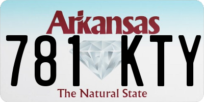 AR license plate 781KTY