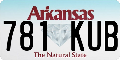 AR license plate 781KUB