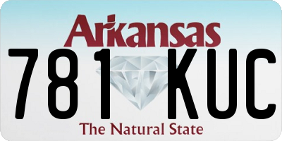 AR license plate 781KUC