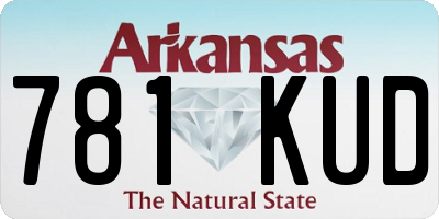 AR license plate 781KUD