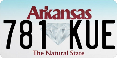 AR license plate 781KUE