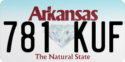 AR license plate 781KUF