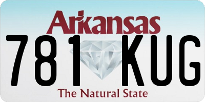 AR license plate 781KUG