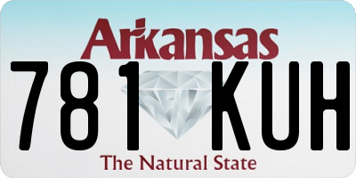 AR license plate 781KUH