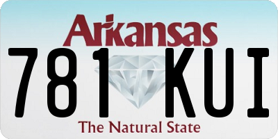 AR license plate 781KUI