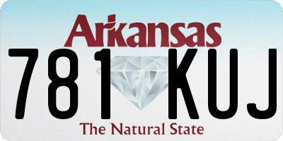 AR license plate 781KUJ