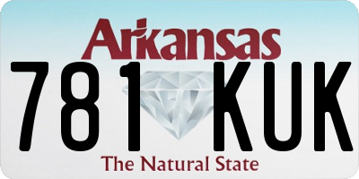 AR license plate 781KUK