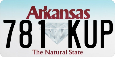 AR license plate 781KUP