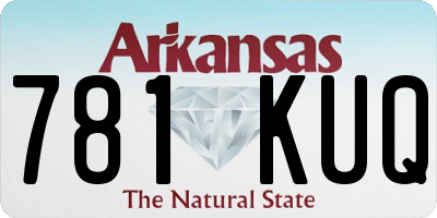 AR license plate 781KUQ