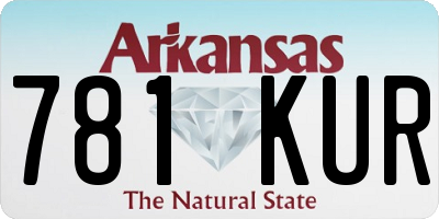 AR license plate 781KUR
