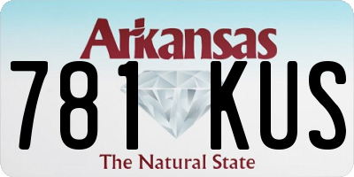 AR license plate 781KUS