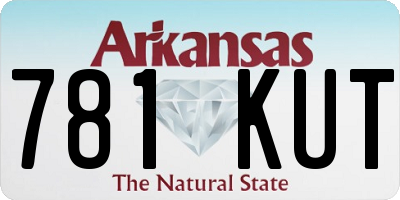 AR license plate 781KUT