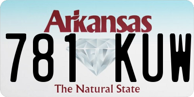 AR license plate 781KUW