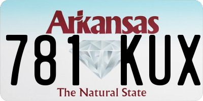 AR license plate 781KUX