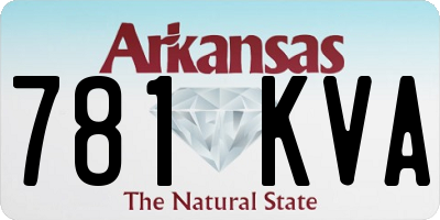 AR license plate 781KVA
