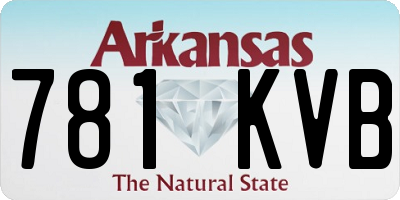AR license plate 781KVB