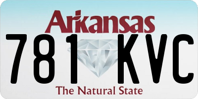 AR license plate 781KVC
