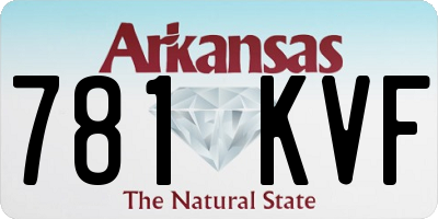 AR license plate 781KVF