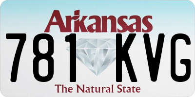 AR license plate 781KVG
